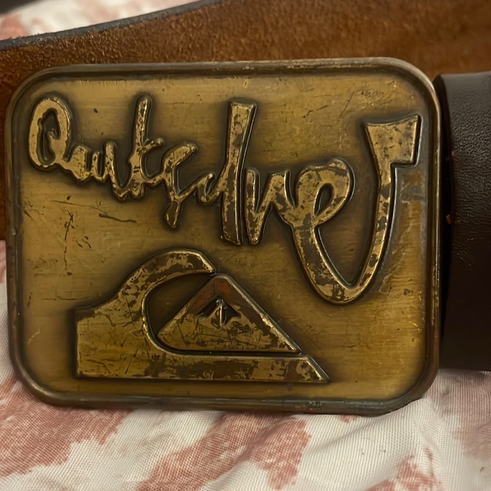 Vintage belt with bronze buckle